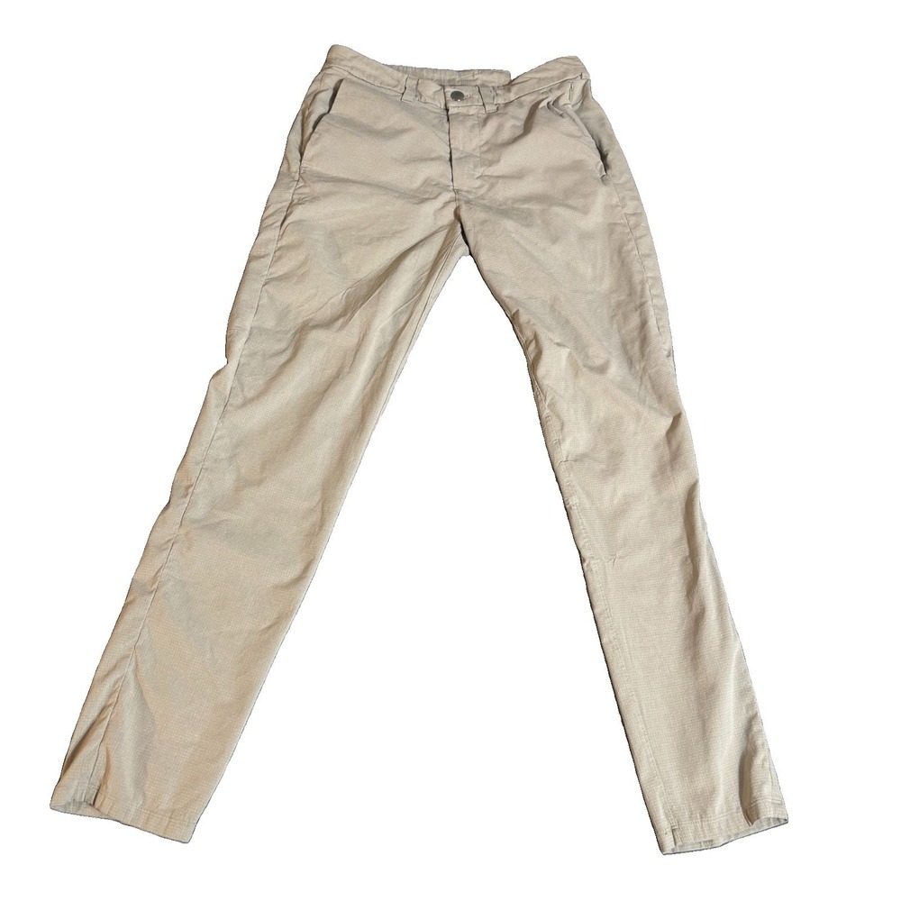 Lululemon Commission Slim-Fit Pant Ventlight Khaki Mens Size 28x30 Lightweight